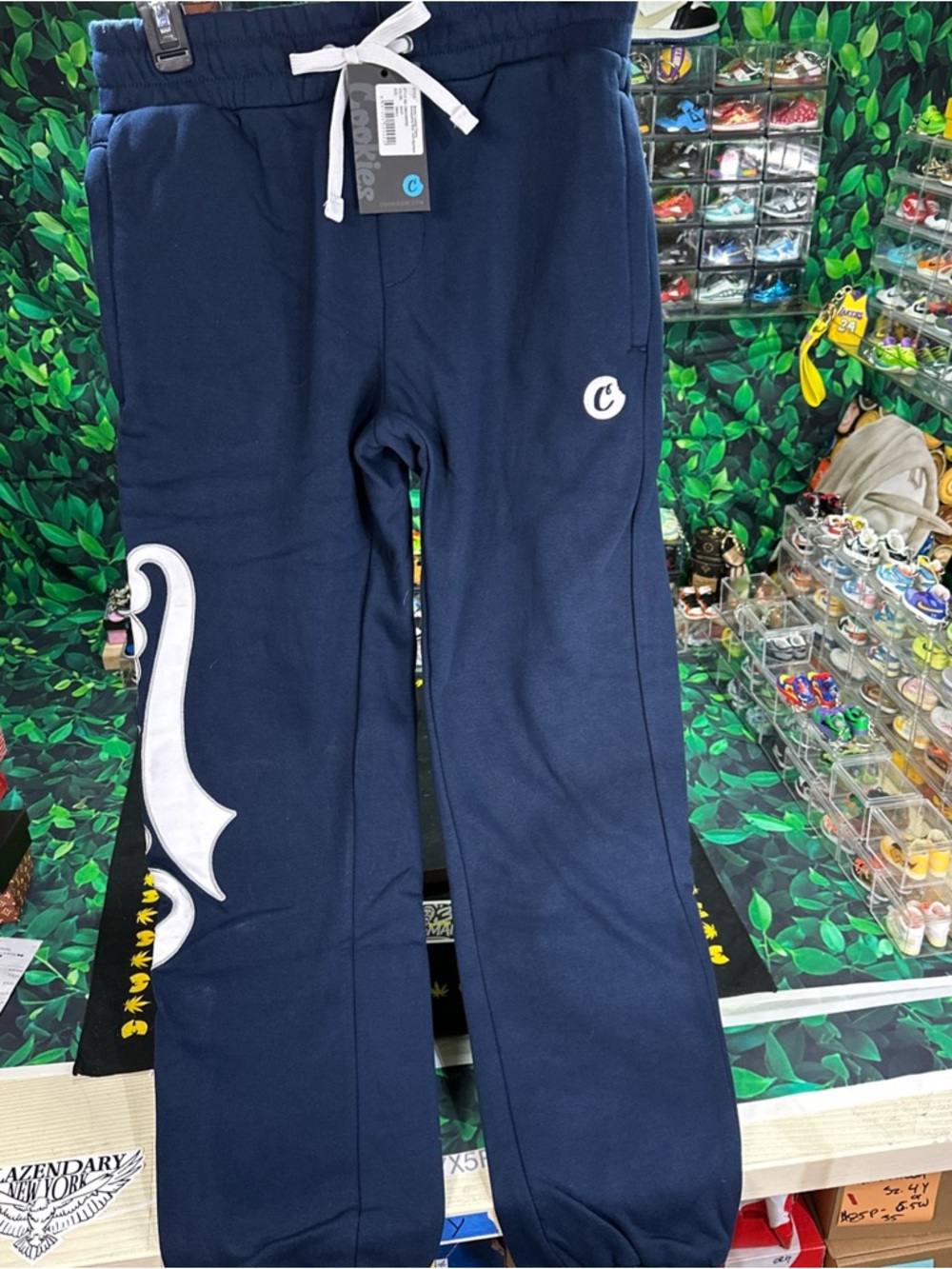 Cookies Bases Loaded Sweatpants Blue Size Small  NWT